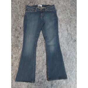 Levis Bootcut Jeans Womens 16‎ Blue Modern Dark Wash Fade Stretch Studs